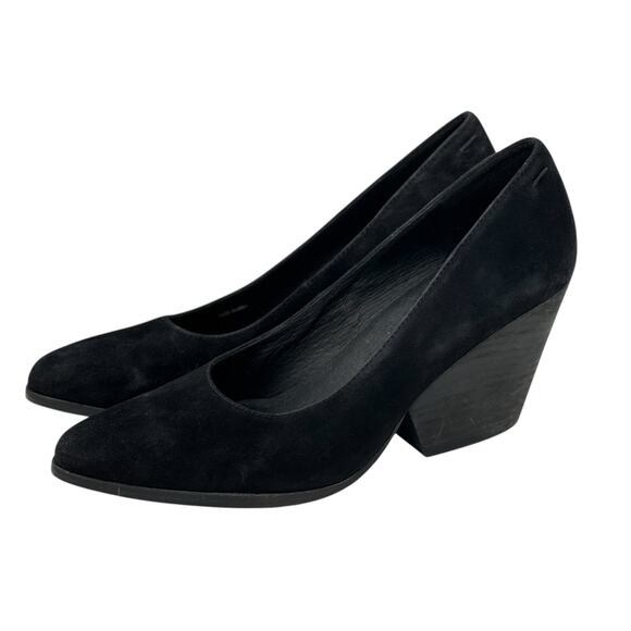 Eileen Fisher Shoes - Eileen Fisher Hawk Suede Pump Heel SZ 8.5 Women’s Black Chic Comfort Soft Office
